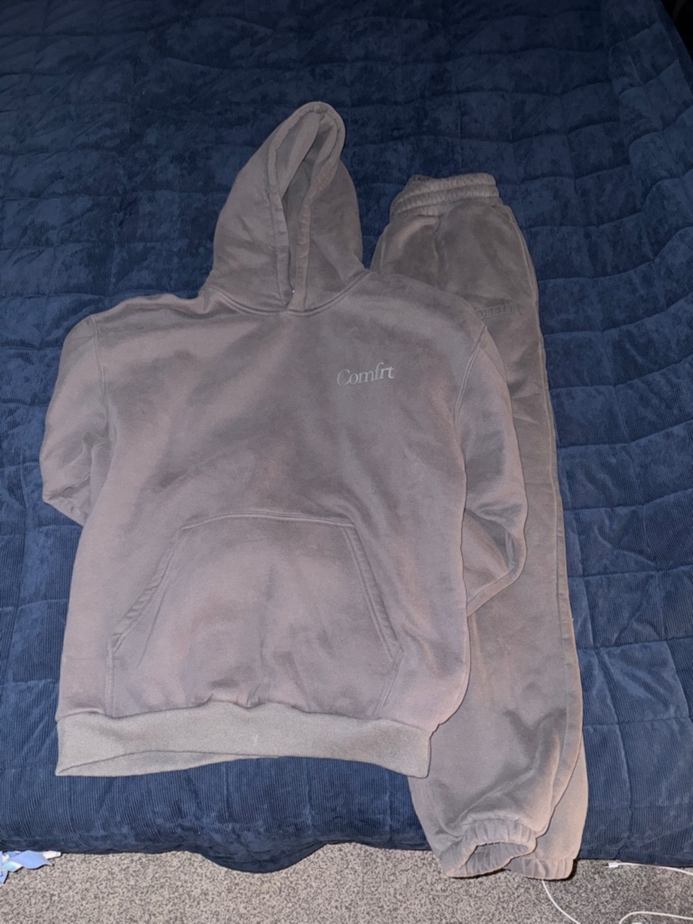 Comfirt Women's Grey Fleece Jogger Set – Cozy Sweatpants & Pullover - Picture 4 of 4